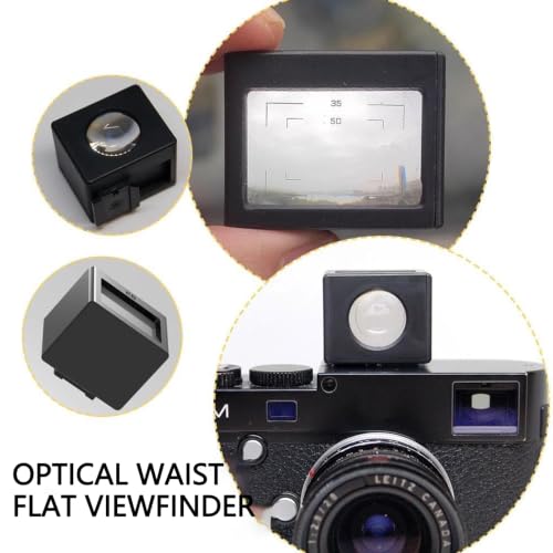 Visor óptico externo de cámara 28mm ajustable con líneas de cuadro 35/50 3