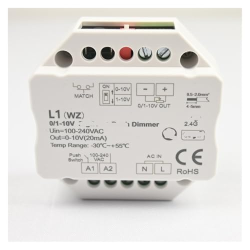 Variateur LED 0/1-10V monochrome 110V 220V à télécommande 4 zones