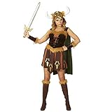 tela para capa vikinga Disfraz Mujer WIDMANN wdm97923 ? Disfraz vikingo, verde, Large