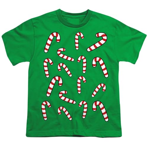 Popfunk Candy Cane Christmas Crew Kids T-Shirt for Youth Toddler Boys and Girls