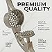 Zulay Kitchen Premium Garlic Press Set - Rust Proof Professional Garlic Mincer Tool - Easy-Squeeze, Easy-Clean with Soft, Ergonomic Handle - Silicone Garlic Peeler & Brush (Silver)