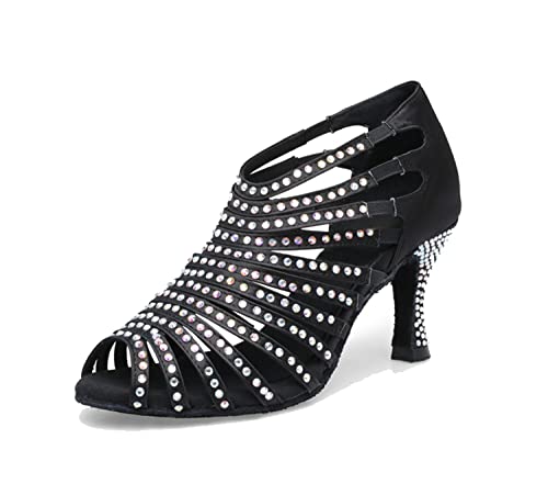 Chaussures de danse pour femme à lanières élastiques, parfaites pour vos soirées salsa