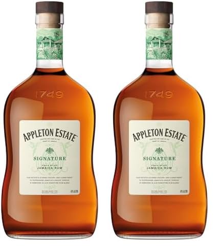 Appleton Estate Signature Blend Rum - Vollmundiger, honigfarbener Jamaica Rum, pur oder für Cocktails und Longdrinks - 1 x 0,7 l (Packung mit 2)