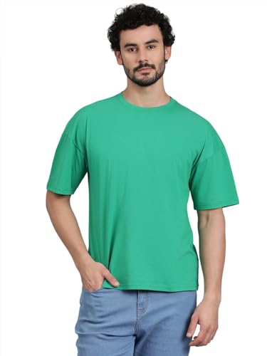 Image of KOTTY Men's Solid Oversized Fit T-Shirt