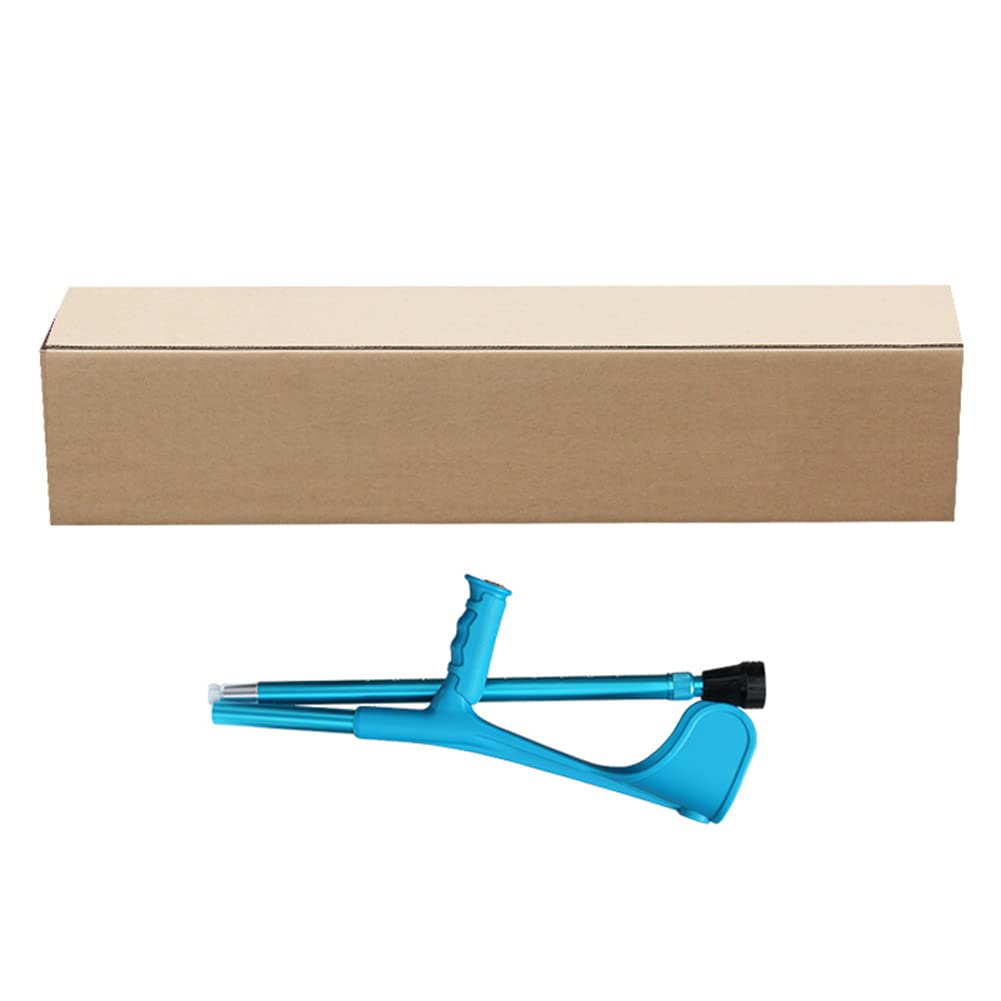 Muleta de aluminio para antebrazo para adultos, bastón plegable ajustable, mangos ergonómicos/puntas de goma antideslizantes, para personas de 150 a 196 cm de altura, rosa/azul/negro