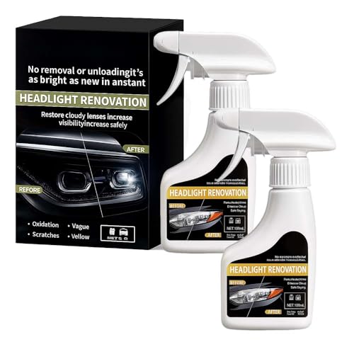 VTYER Headlight Restoration Kit, DIY Headlight Cleaner Restores Clarity with Long-Lasting UV Protection, Fix Cloudy & Yellow Headlights for Safer Night Driving (1)