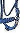 pony bitless bridle horse tack side pull hackamore royal blue