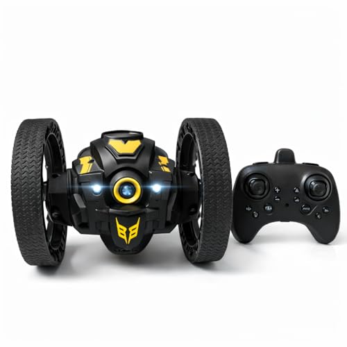 Image of Remote Control Racing Car for Kids | Mini RC Drift with LED Lights | 3 Mode Smart RC - Remote Control, Follow & Escape Mode (3+ Years) (Black Bouncing Car)