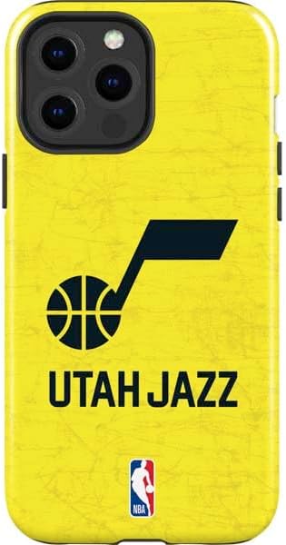 Skinit Impact Phone Case Compatible with iPhone 14 Pro Max - Officially Licensed NBA Utah Jazz Retro Palms Design