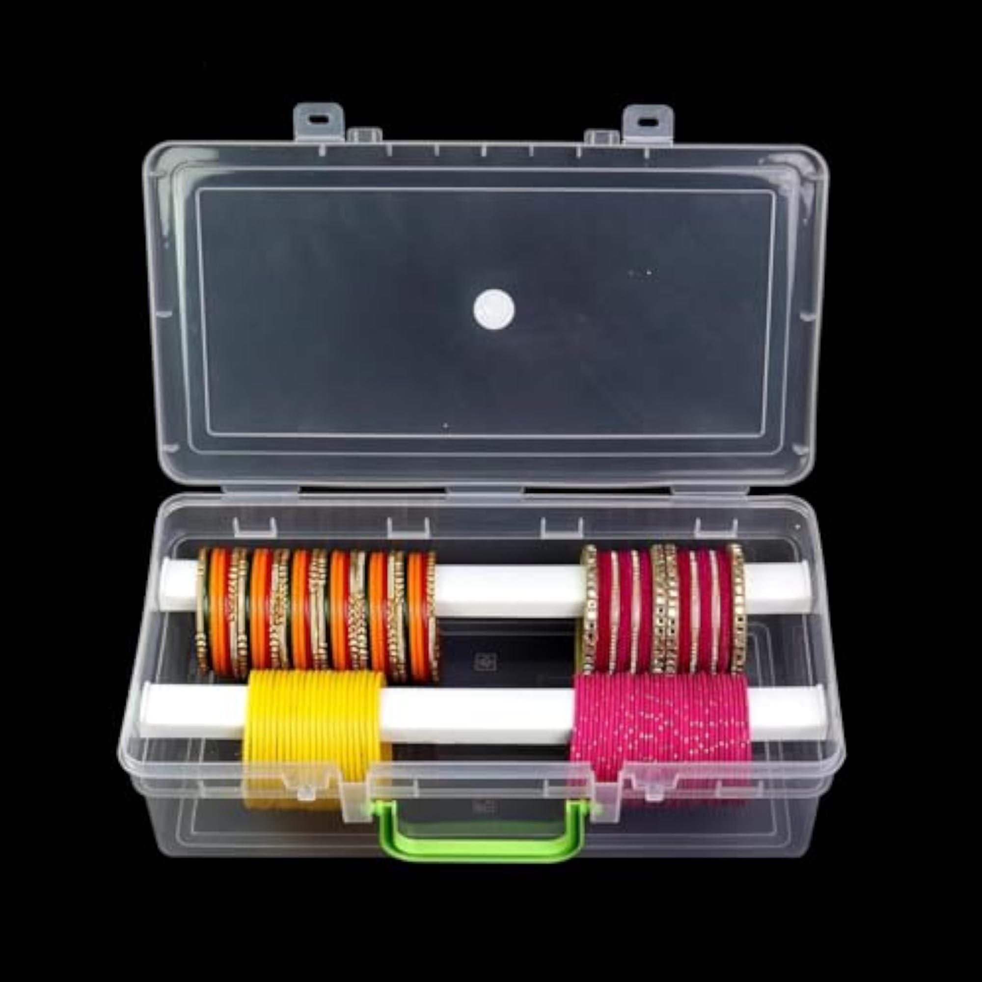 Transparent Multipurpose Plastic Bangle Box, Organizer