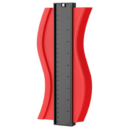 Rseuphiee Medidor De Contornos, 10 Pulgadas Conectable Medidor De Contorno, Herramienta Medición Perfil Irregular, Duplicador De Contornos Para Suelo Laminado Carpintería Conductos Baldosa Piso