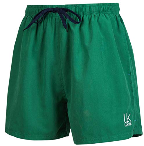 LK LEKUNI Bañador Hombre Pantalones de Playa con Forro con Cordón Traje de Baño Pantalón Ceñido