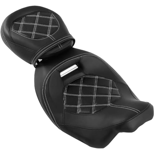 Asiento de moto biplaza bajo para viajes largos en Road King