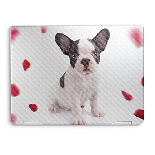 Image of MightySkins Carbon Fiber Skin Compatible with HP Spectre x360 14 inch (2022) Full Wrap Kit - Furry Frenchie | Protective Durable Textured Carbon Fiber Finish | Easy to Apply | Made in The USA