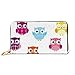 Produktbild JHGFG Mode Handtasche Reißverschluss Brieftasche Vektor-Illustration Patchwork Eulen Telefon Kupplung Geldbörse Abendkupplung Blockieren Leder Brieftasche Multi Card Organizer