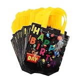 DIKACA 30 Piezas Bolsas de Obsequio de Cumpleaños Reutilizables con Asas 30 Unidades de Bolsas No Tejidas para Fiestas Infantiles con Diseño de Dibujos Animados Ideales para Recuerdos y