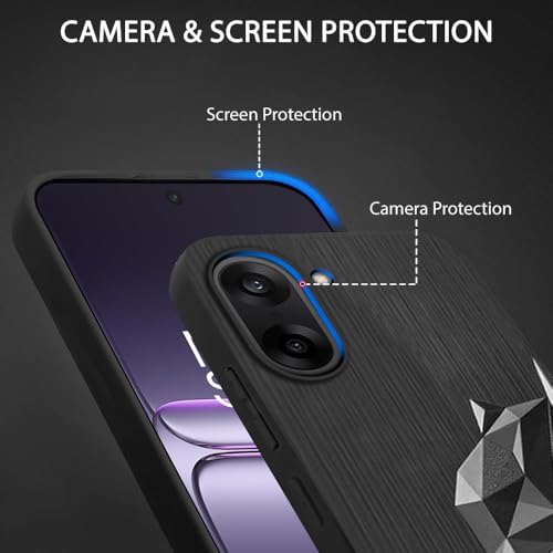 Image of TOUCCH 3D Face Case Cover for Oneplus Nord CE5| Shock Proof Design with Camera Protection Ring| Liquid Case (Microfibre Lining) for Oneplus Nord CE5 | Silicone - Black