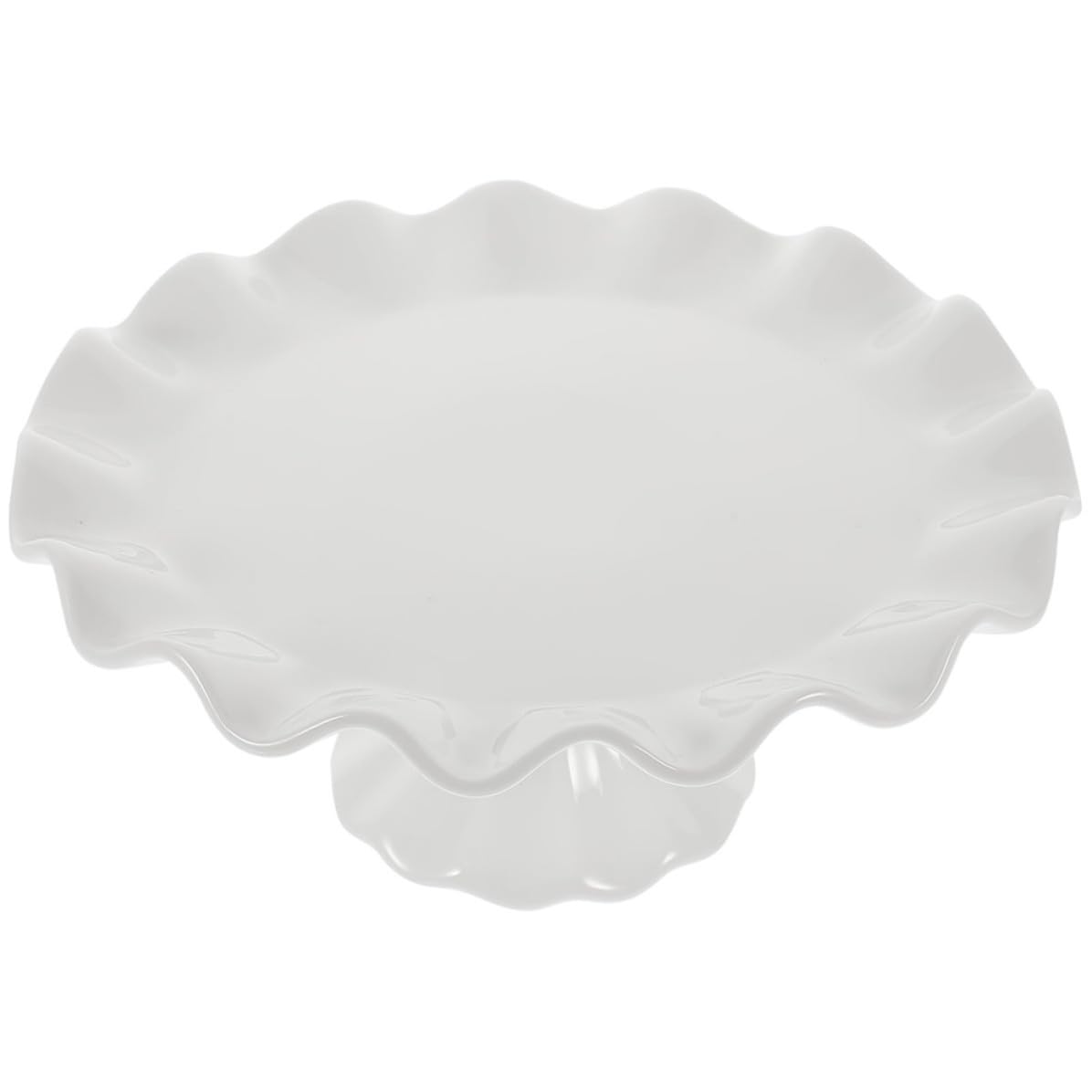 VOSAREA Alzatina Alta in Ceramica Bianca, Elegante, per Dolci