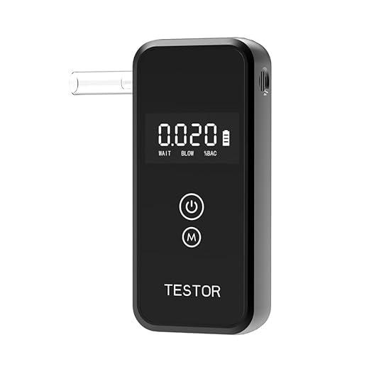 Breathalyzers, Professional-Grade Breathalyzers for Alcohol Portable Alcohol Breathalyzer with 8 Reusable Mouthpieces