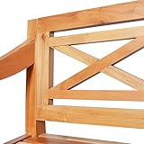 Festnight- Batavia Bank Holz Gartenbank Hellbraun Mahagoniholz - 4