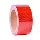 BREITE VERWENDUNG - Das reflektierende Klebeband ist 5 Zentimeter breit und auf der Rolle befinden sich insgesamt 10 Meter Folie. Sie eignen sich zur Kennzeichnung für fast jede Oberfläche, z.B. für Autos, LKWs, Anhänger, Warnmarkierungen und Hinweistafeln, Fahrradhelmen, Fahrräder, Kinderwagen und vieles mehr.