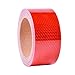 Nastro Riflettente Adesivo, Nastro Catarifrangente Adesivo Impianti di Trasporto Stradale Promemoria di Sicurezza ad Alta visibilità per Automobili, Veicoli e Trattori, 5cm X 10m,Rosso
