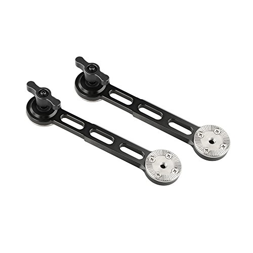 Extension Rosette M6 Camvate pour Caméras FS7 et A7S - Set de 2 Bras d'Extension Noirs