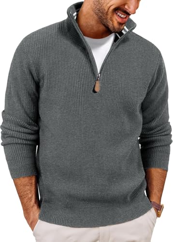 Image of NORTHWIND Men High Neck Zipper Full Sleeve Cotton Knitted Winter Sweater for Man Pullover Sweater Sweaters for Men Winter