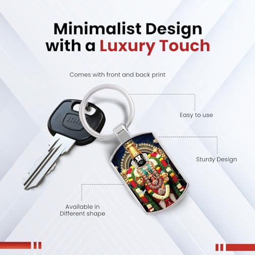 Image of Stylish Metal Keychains with Permanent Glossy Print - Inspirational Quotes & Spiritual Designs - Perfect Key chains for loved ones, Personal Use, Gifts & Return Gifts