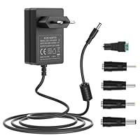 24V Netzteil, Led Netzteil 24V, für LED-Streifenlicht CCTV-Kamera Bluetooth-Lautsprecher Nagellampe Luftreiniger Massagepistole Minidrucker mit 5 DC-Spitzen
