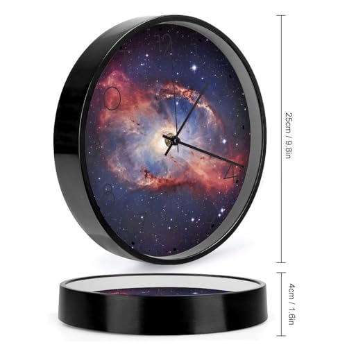 Horloge murale moderne pour cuisine et salon ronde Universe noire - 3
