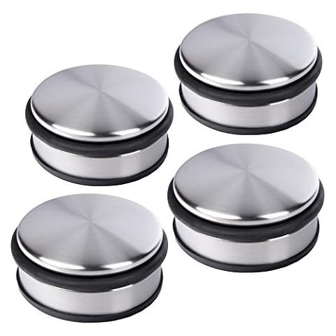 Schramm® 4 Stück Türstopper massiv Edelstahl ca. 10 x 4 cm Cover