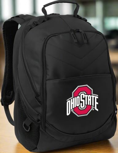 Image of Broad Bay OSU Backpack | Official Ohio State Buckeyes Logo, Padded Laptop Computer Section, Premium 600 Denier Nylon Fabric,