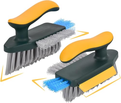 Image of UCRAVO 4 in 1 Tile Brush Multi-Purpose Gap Cleaning Brushes, Durable Bristles Suitable for All Surfaces, Stubborn Stains Remover, Crevice Scrub Brush, Ideal for Kitchen, Bathroom, Tracks & Shoe Seams