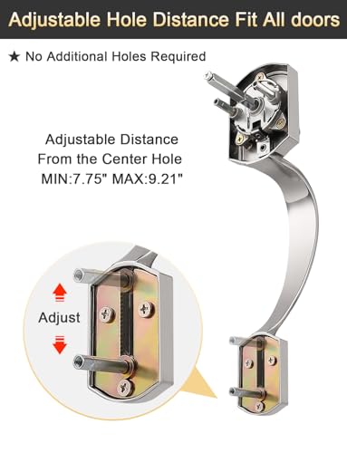 Image of Tinewa Camelot Trim Lower Half Handleset, Upgated Entry Door Handle with Accent Wave Door Lever for Electronic Keypad with Drop Interior Left Handed Lever, Brushed Nickel Finish