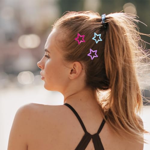 Hariendny 575774_1_NTANU1EV 30 Pcs Colorful Snap Kawaii Hair Clips, Barrettes And Cute Hairpins For Girls - Non-Slip Star Hair Accessories thumb #4