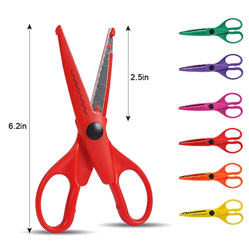 Ucec Craft Scissors Decorative Edge, 6 Pack Extended Crafting Scissors, Pattern Scissors With Different Designs On Blades, Fun Scissors For Kids, Teachers, Crafts, Scrapbooking, Diy Photos, Album #TOP1