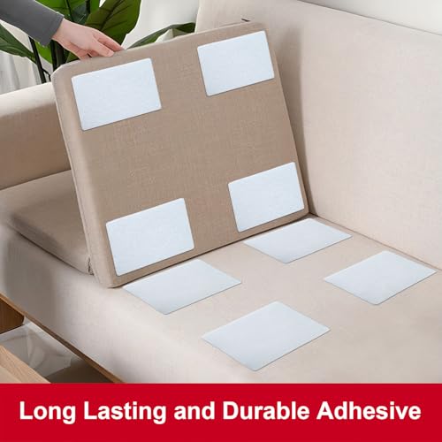 Image of 4x6 inch Hook and Loop Strips with Adhesive, Nylon Heavy Duty Hook and Loop Tape, Excellent Grip, Interlocking Tape,for Sewing, Crafting,DIY,Wall Adhesive Strips - 6 Sets White