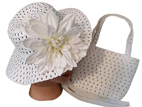 Girls Toddler Girls Easter Hat Easter Bonnet Tea Party Dress Up Hat White Huge Daisy Matching Purse