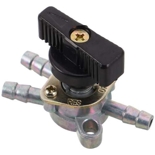 HEMOTON Robinet D'essence à 3 Voies pour Quad et Moto Hors-piste, Vanne D'arrêt de Réservoir de Carburant Robuste et Étanche, Valve de Commutation...