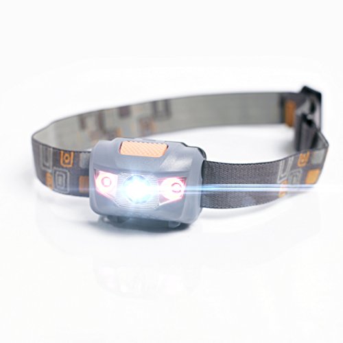 BrandAid Headlamp LED with Paracord Bracelet Offers 4 Mode Red & White LED with Fire Starter, Compass & Survival Whistle Great for Hiking, Camping, Running & Hunting