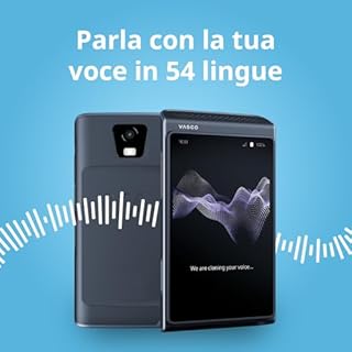 Vasco Translator Q1 | Traduttore simultaneo con clonazione vocale IA | 113 Lingue | Internet gratuito a vita in quasi 200 paesi | Slate Blue