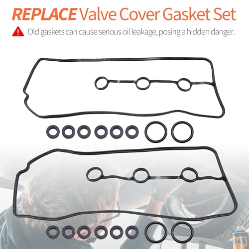 Image of HiSport Valve Cover Gasket - Compatible with Toyota 2005-2015 Tacoma 4.0L 2005-2010 Tundra 4.0L 2003-2009 4Runner 4.0L 2007-2009 FJ Cruiser 4.0L - Replace VS50634R