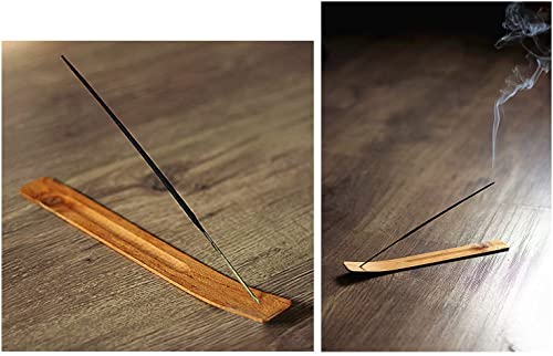 TRENDBOX 100pcs Handmade Plain Wood Wooden Incense Stick Holder Burner Ash Catcher Natural Design Buddhist by TRENDBOX - Used condition - Image 2