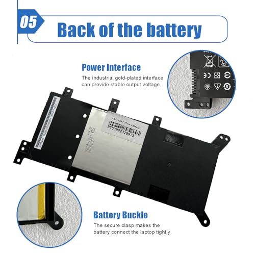 Image of C21N1347 Battery Replace for ASUS X555 X555LA X555LD X555LN X555L X555LB X555LF X555LI X555LJ X555LP X555U X555SJ X555YI A555 A555L F555 X555LD4030 A555LD4210 Series 2ICP4 /63 /134 7.6V 38Wh