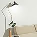 Brightech Swoop 69 in. Classic Black Industrial 1-Light Adjustable LED Floor Lamp with Black Metal Bowl Shade FL-SWP-BLK