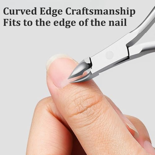 WOLMIK Nagelhautschneider, Edelstahl Profi Nagelhautzange für Maniküre und Pediküre, Nagelhautentferner Werkzeug für abgestorbene Haut, Hangnails und Nagelpflege