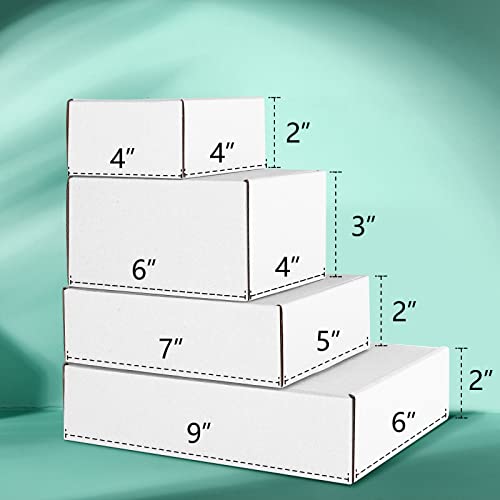 Eupako 9X6X2 Shipping Boxes Small Corrugated Cardboard Box - 25 Pack White Mailing Boxes For Packaging Small Business, Mailer Box #TOP3