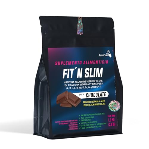 Proteínas, PROTEINA FITN SLIM (Proteína Whey Enriquecida con Magnesio, Potasio, Selenio, Zinc, Vitaminas A, B, C, D, Omega 3.) SABOR CHOCOLATE de 1.3 kg