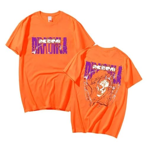 Photo de Générique Kim Dracula T-Shirt imprimé Hommes Femmes rétro décontracté T-Shirt à Manches Courtes Hommes Hip Hop T-Shirt (8 S)